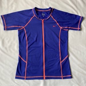 Nike Blue Dri Fit Biker Shirt Size Small